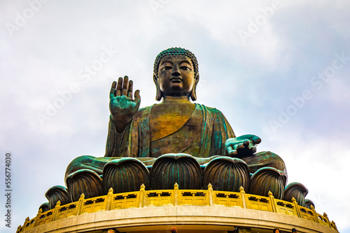 Tian Tan Buddha is a large bronze statue of Buddha Shakyamuni located in Ngong Ping, Lantau Island, Hong Kong; Hong Kong, New Territories, Hong Kong photo