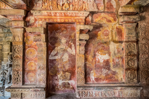 Tower and nataraja relief of the Royal Palace Museum,  Thanjavur Maratha Palace Complex, Thanjavur; Kumbakonam, Tamil Nadu, India photo