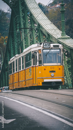Tram in Budapest at Day