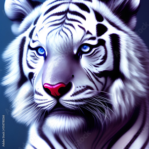 white tiger head