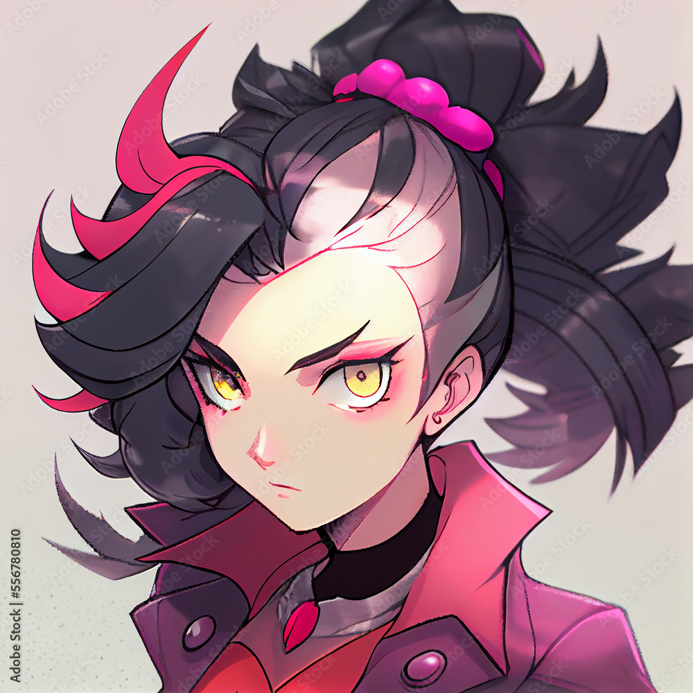 Naklejka premium Desert Rose, Character Concept, Anime, AI 