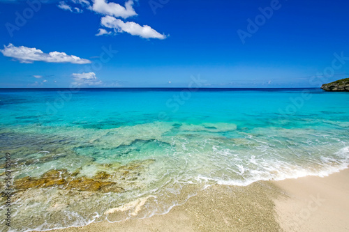 A view of the Caribbean Sea from Abou beach, Curacao; Curacao, Netherlands Antilles photo