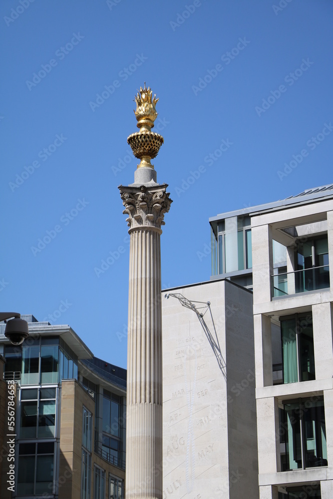 Paternoster Square Column at Paternoster Square in London, England Great Britain