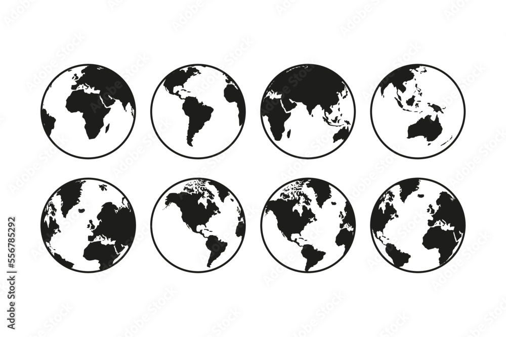 Earth Icons - World Icon Set - Planet Earth - Globe - Continents - World Map - Detailed Shapes - Transparent - Isolated - Illustrator - SVG - PNG - EPS - Vector Files Earth Icons - World Icon Set - Planet Earth - Globe - Continents - World Map - Detailed Shapes - Transparent - Isolated - Illustrator - SVG - PNG - EPS - Vector Files