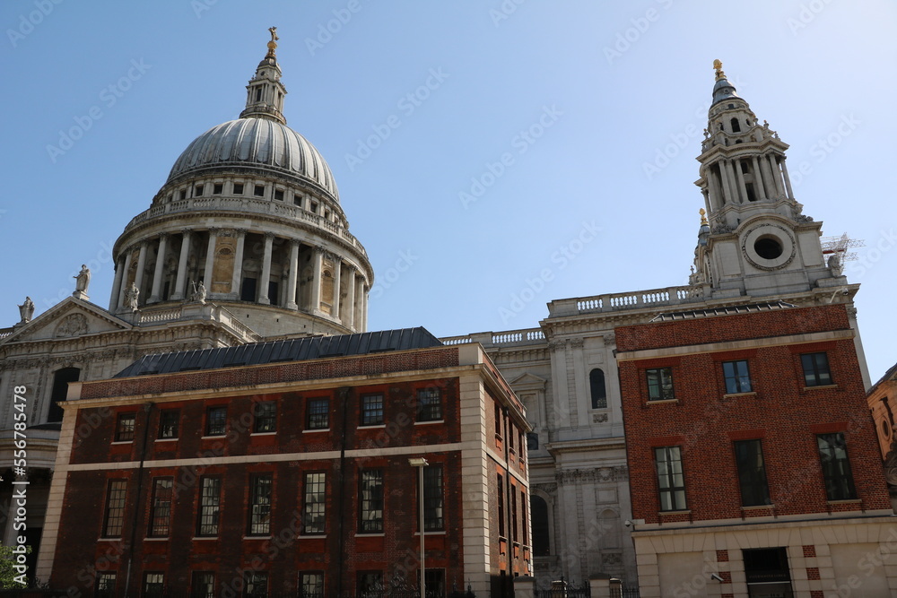 View from Paternoster Square to Saint Paul´s Cathedral in London, England Great Britain