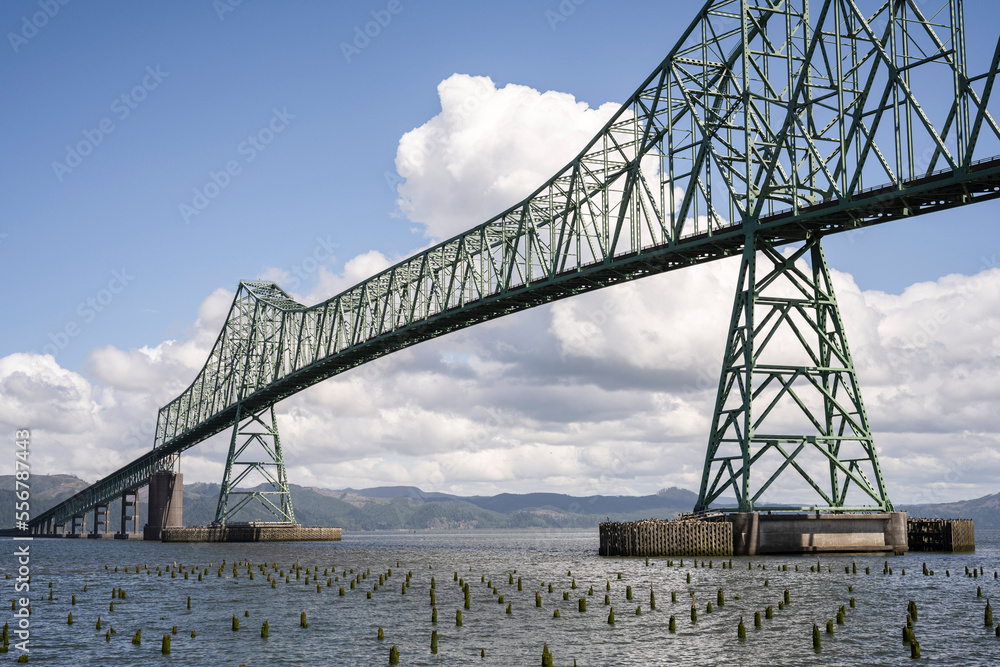 Astoria Megler Bridge Us Highway 101 Spans The Columbia River At