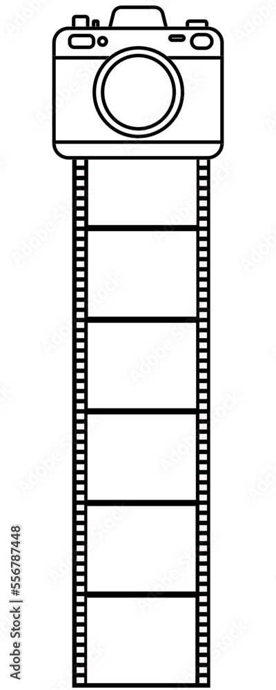 template for drawing. film camera.can be used for backdrop, banner, brochure, leaflet, flyer, print, publication
