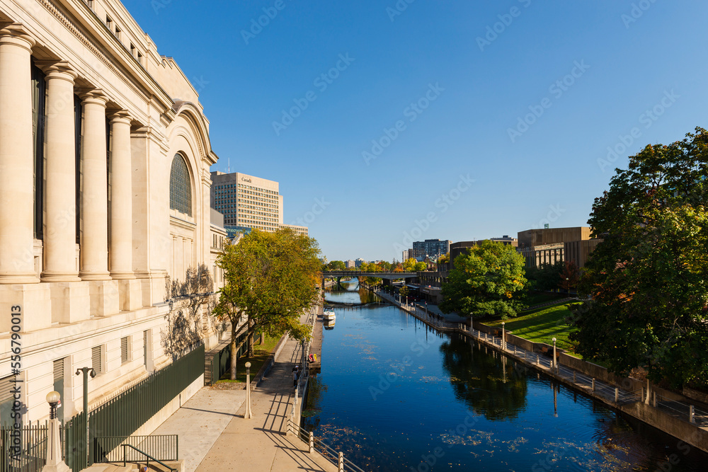 Buildings and park areas along the Rideau Canal; Ottawa, Ontario, Canada Buildings and park areas along the Rideau Canal; Ottawa, Ontario, Canada