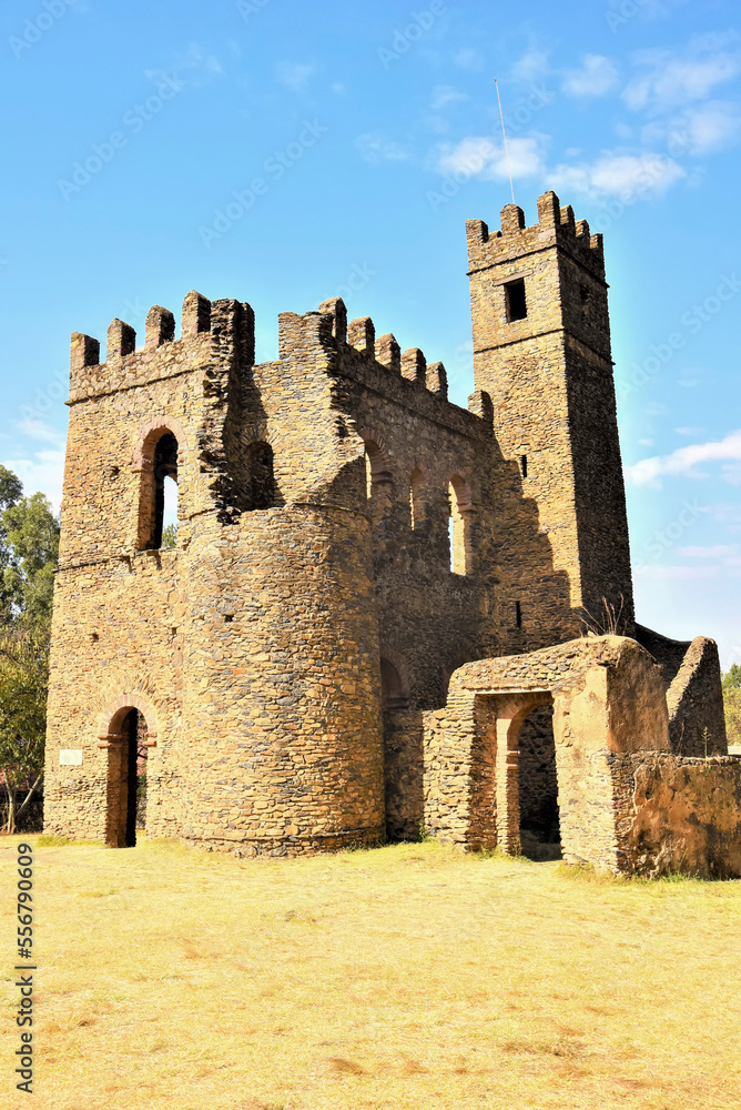 Messih-Seghed Bekafa's castle, at the Fasil Ghebbi Fortress enclosure in Northern Ethiopia located in Gondar, Amhara Region; Ethiopia Messih-Seghed Bekafa's castle, at the Fasil Ghebbi Fortress enclosure in Northern Ethiopia located in Gondar, Amhara Region; Ethiopia
