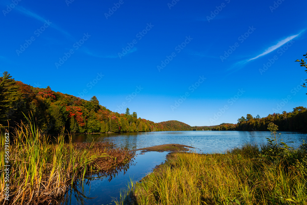 Lake Tamaracouta in the Laurentides of Quebec, Canada; Quebec, Canada Lake Tamaracouta in the Laurentides of Quebec, Canada; Quebec, Canada