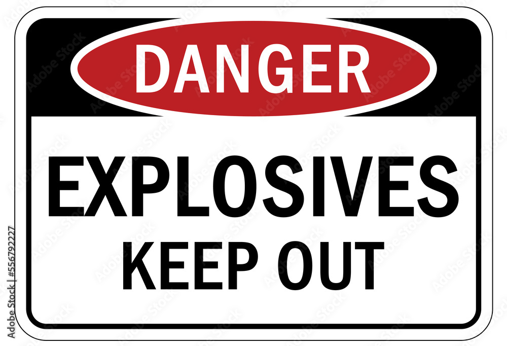 Explosive material combustible dust sign and labels Explosive material combustible dust sign and labels