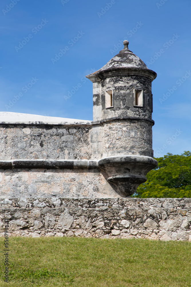 Outer Walls of Fort of San Jose el Alto, Campeche, Mexico; Campeche, State of Campeche, Mexico Outer Walls of Fort of San Jose el Alto, Campeche, Mexico; Campeche, State of Campeche, Mexico