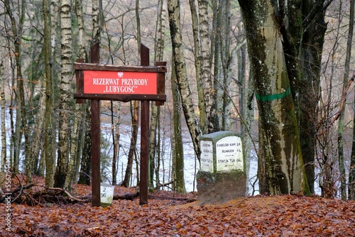 Mirachowo, Poland - circa October 2021: Nature Reserve 