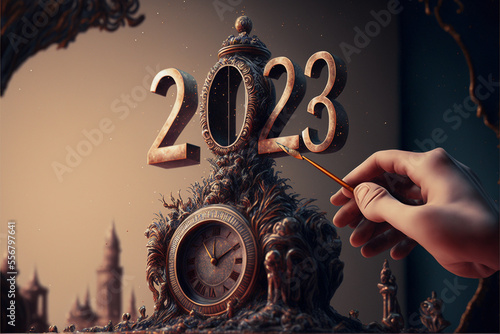 Happy new year 2023. Festive 2023 new year celebration