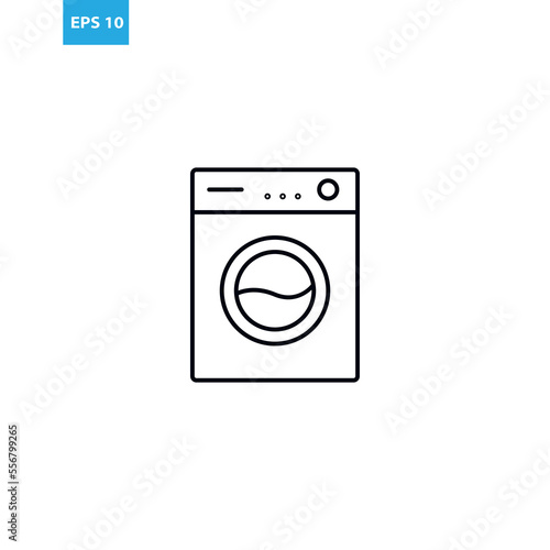 Washing machine line icon Vector illustration