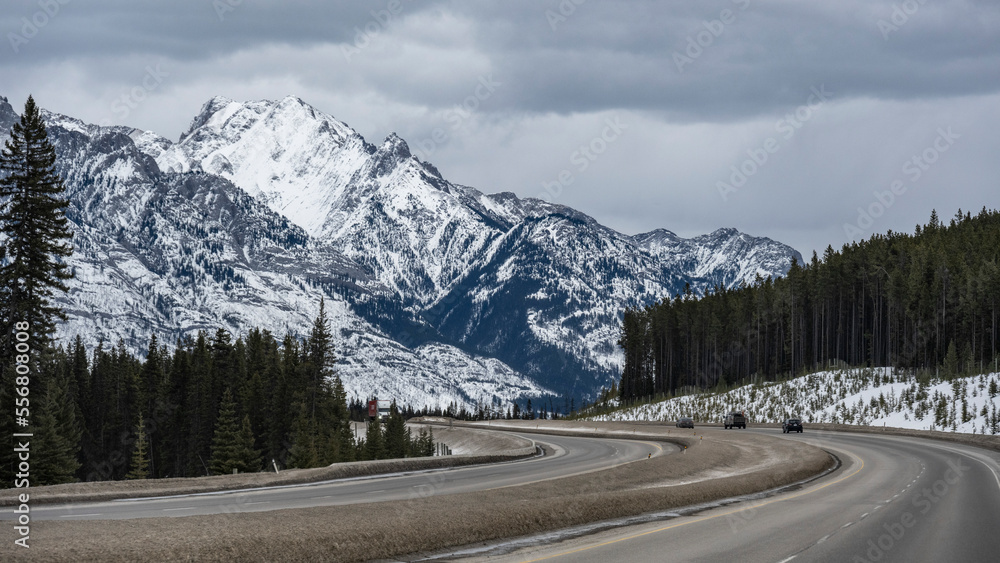 Trans-Canada Highway going through Banff National Park, Alberta, Canada; Improvement District No. 9, Alberta, Canada Trans-Canada Highway going through Banff National Park, Alberta, Canada; Improvement District No. 9, Alberta, Canada