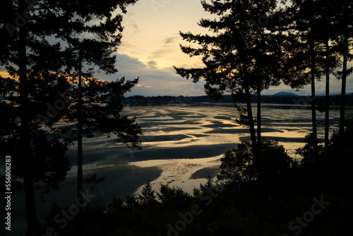 Parksville Beach Sunrise Vancouver Island. Sunrise at low tide in Craig Bay, Parksville, British Columbia.

 photo