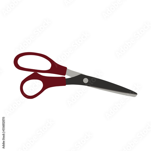 Red Hair Scissors vector. Illustration of a popular barber tool. Suitable for many design purposes.