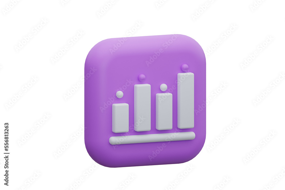 Bar Graph isolate white background. 3d rendering Bar Graph isolate white background. 3d rendering
