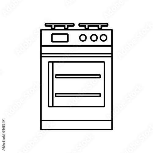 Oven outline icon, vector illustration in trendy design style, isolated on white background. The best Editable graphic resources for many purposes. Household equipment.