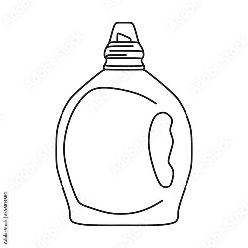 Detergent bottle outline icon, vector illustration in trendy design style, isolated on white background. Editable perfect graphic resources for many purposes.
