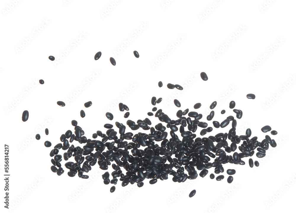 Black Bean flying explosion, black grain beans explode abstract cloud fly. Beautiful complete seed pea bean splash in air, food object design. Selective focus freeze shot white background isolated Black Bean flying explosion, black grain beans explode abstract cloud fly. Beautiful complete seed pea bean splash in air, food object design. Selective focus freeze shot white background isolated