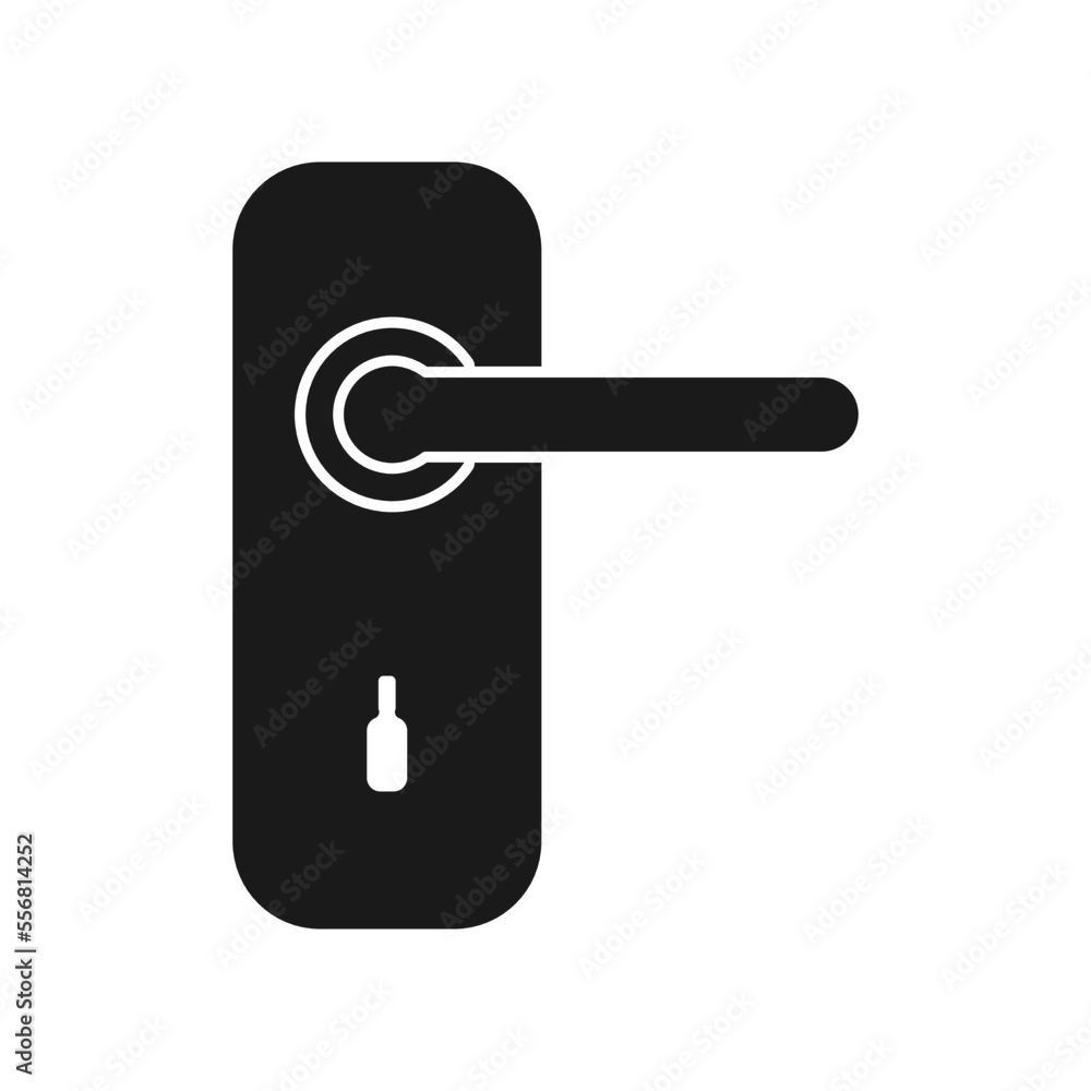 Door Handle or doorknob icon vector, illustration symbol template in trendy style. Editable graphic resources for many purposes. Door Handle or doorknob icon vector, illustration symbol template in trendy style. Editable graphic resources for many purposes.