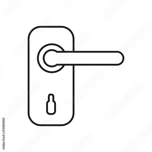 Door Handle icon vector, doorknob outline illustration symbol template in trendy style. Editable graphic resources for many purposes.