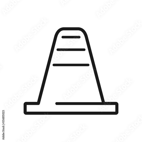 Soccer Cone icon outline. Football Equipment icons vector illustration collection in trendy design style, isolated on white background. The best editable graphic resources, suitable for many purposes.