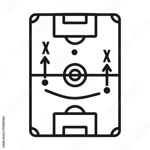 Soccer Strategy icon outline. Football Equipment icons vector illustration collection in trendy design style, isolated on white background. The best graphic resources, suitable for many purposes.