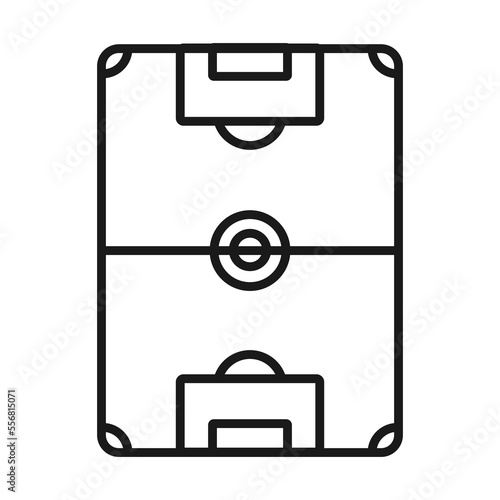 Football field icon outline. Soccer Football Equipment icons vector illustration collection in trendy design style, isolated on white background. The best editable graphic resources for many purposes.