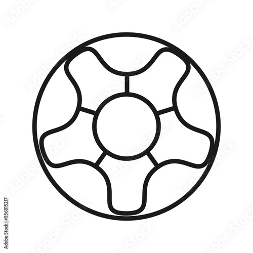 Soccer ball icon outline. Football Equipment icons vector illustration collection in trendy design style, isolated on white background. The best editable graphic resources, suitable for many purposes.