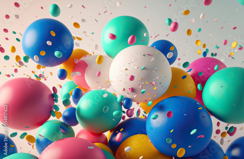 party balloons balloons with confetti colorful balloons background balloons background celebrate