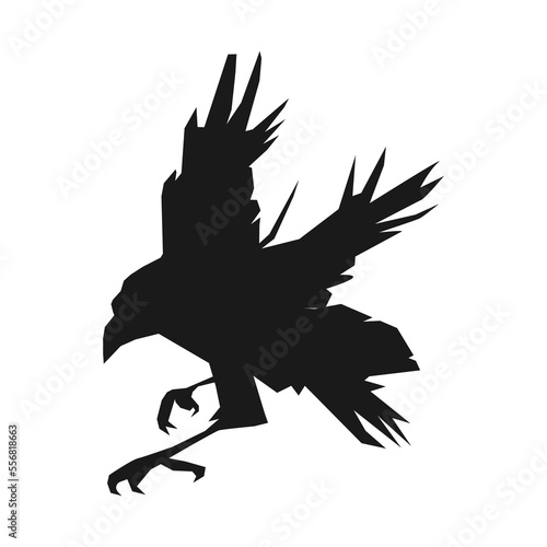 Scary Crow silhouette on Halloween day, vector illustration in flat cartoon design style. Suitable and perfect for poster design materials, banners and many other purposes.