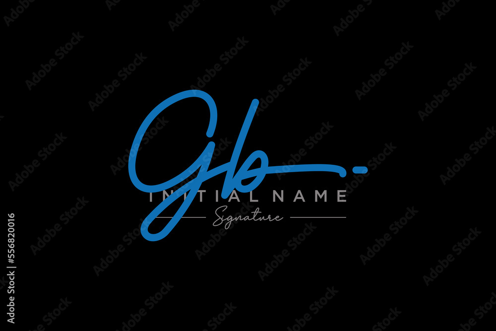 Initial GB signature logo template vector. Hand drawn Calligraphy lettering Vector illustration. Initial GB signature logo template vector. Hand drawn Calligraphy lettering Vector illustration.