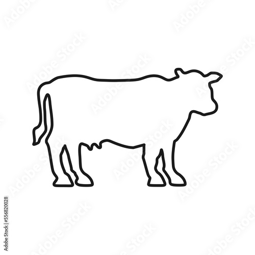 The best of Cow Silhouette and Outline vector icons, logo template illustration in unique style. Suitable for multi purposes.