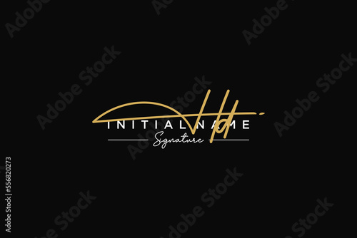 Initial HD signature logo template vector. Hand drawn Calligraphy lettering Vector illustration.
