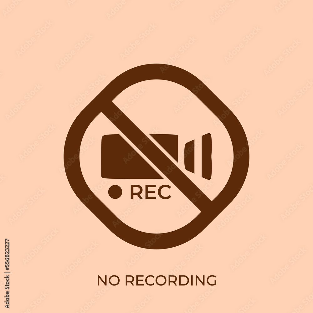 The best No Recording vector icon. Prohibited video icon. No video camera icon. Symbol illustration with unique design style. Suitable for many purpose. The best No Recording vector icon. Prohibited video icon. No video camera icon. Symbol illustration with unique design style. Suitable for many purpose.