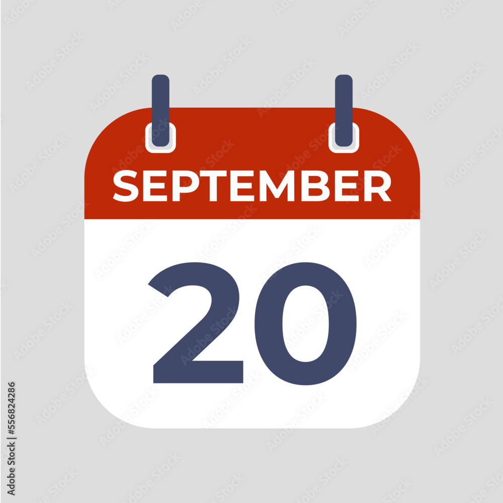 September 20. The best of Flat icon calendar isolated on gray background. illustration symbol template in trendy style. Can be used for many purposes. September 20. The best of Flat icon calendar isolated on gray background. illustration symbol template in trendy style. Can be used for many purposes.