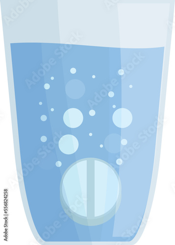 Effervescent tablet icon cartoon vector. Medicine vitamin. Water aspirin