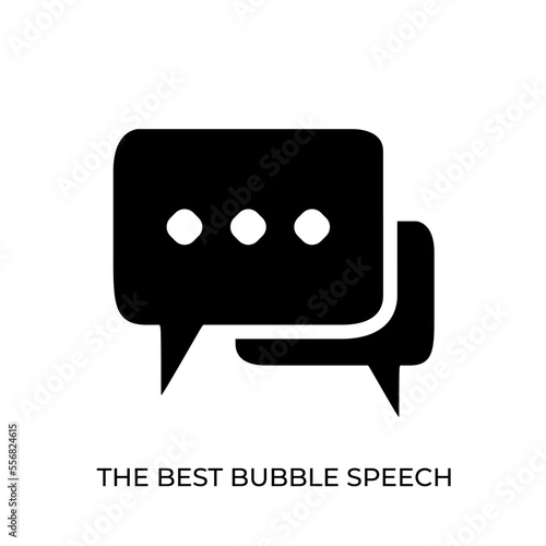 Bubble Speech Icon Vector Illustration Logo Template in unique style. High Usage Symbol.