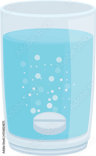 Bubble effervescent tablet icon cartoon vector. Medicine flavour. Powder drug