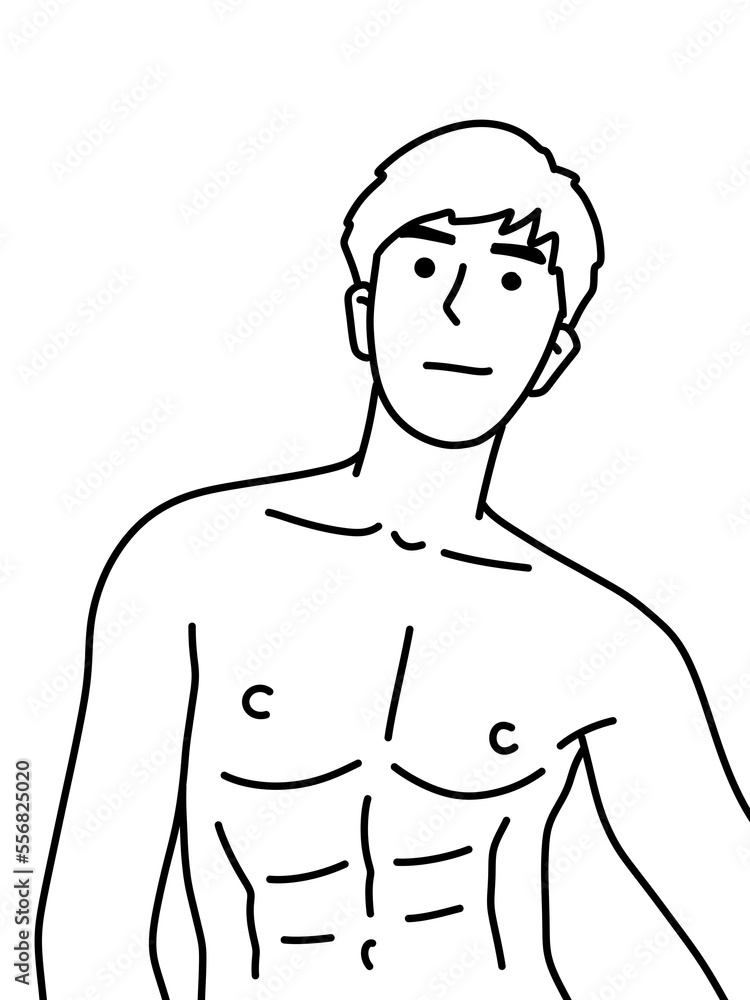 black and white of cute man cartoon for coloring black and white of cute man cartoon for coloring