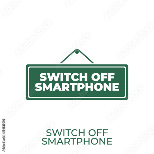switch off phone sign concept icon. Vector symbol design of business collection. Can be used for web and mobile.