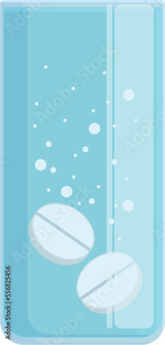 Soluble effervescent tablet icon cartoon vector. Medicine vitamin. Health drug