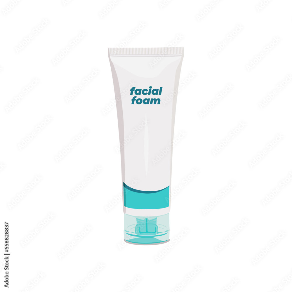 Vector illustration of facial foam tube that is often used and familiar in the world, in realistic flat 3d design style. Editable graphic resources for many purposes. Vector illustration of facial foam tube that is often used and familiar in the world, in realistic flat 3d design style. Editable graphic resources for many purposes.