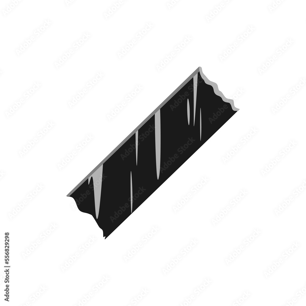 vector illustration, adhesive tape, semi realistic flat cartoon design style.