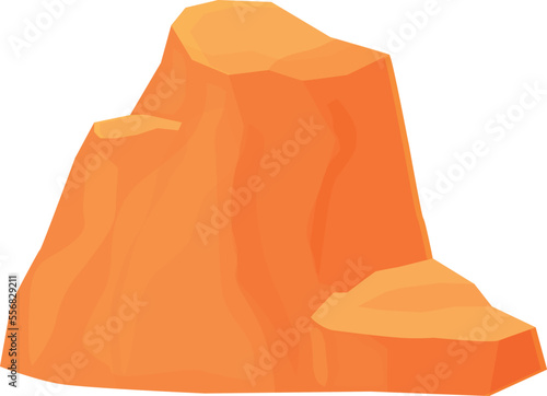 Mountain canyon icon cartoon vector. Rock cliff. Erosion desert