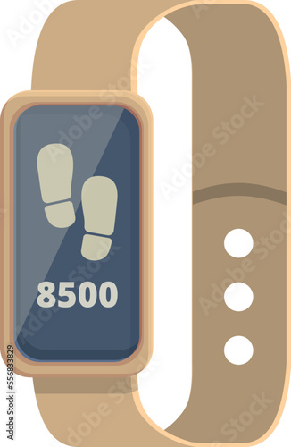Device tracker icon cartoon vector. Sport app. Step digital