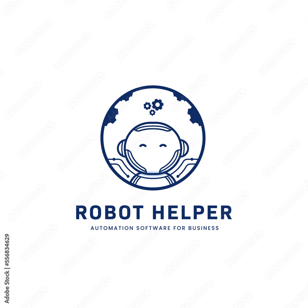 robot helper automation robot assistant logo icon mascot modern business robot helper automation robot assistant logo icon mascot modern business